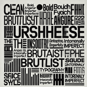 Illustration Typographie Brutaliste
